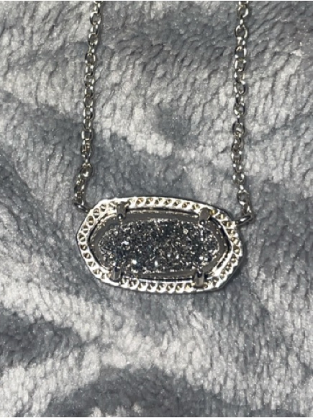 Kendra Scott Necklace - Grey Druzy